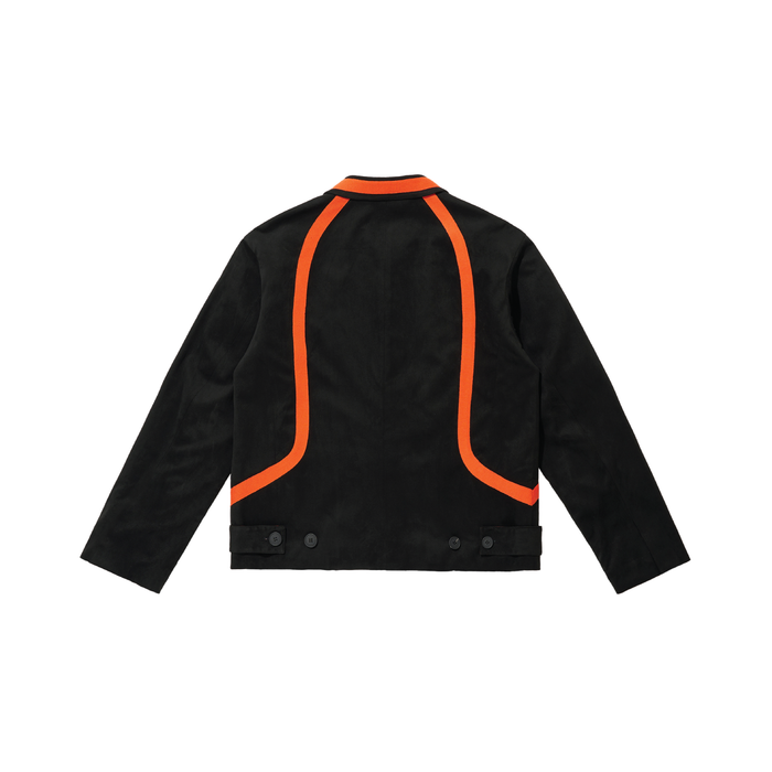 Orange n Black Suede Jacket